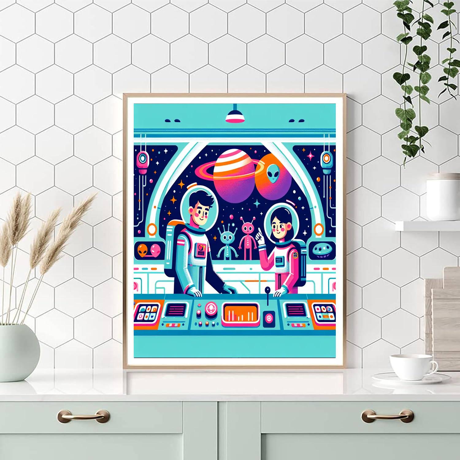 Space Station Spectacular Paint By Numbers Art