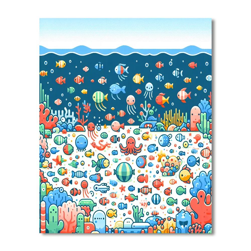Underwater Festival Paint By Numbers Art