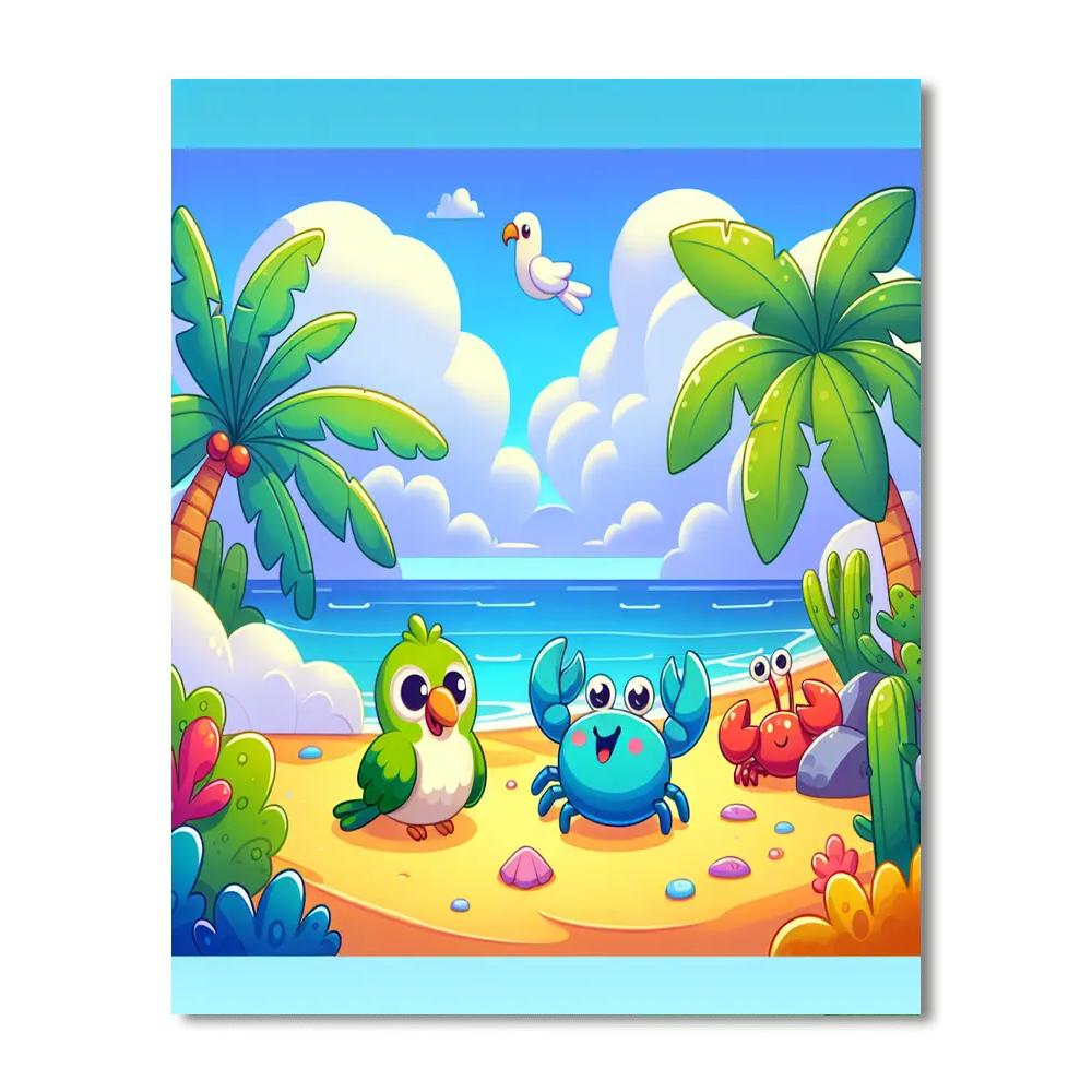 Tropical Island Fun Painting By Numbers Kit