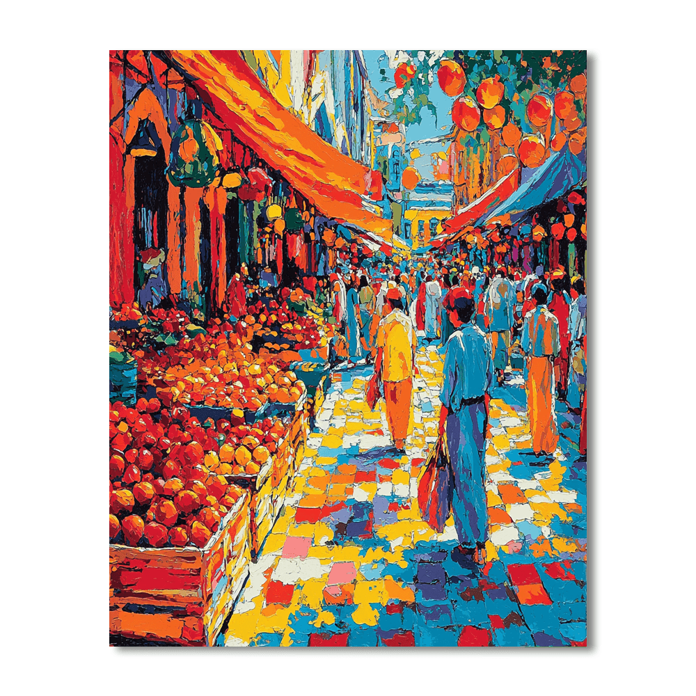 Sonia Delaunay Inspired Lively Bazaar Melody  Paint By Color