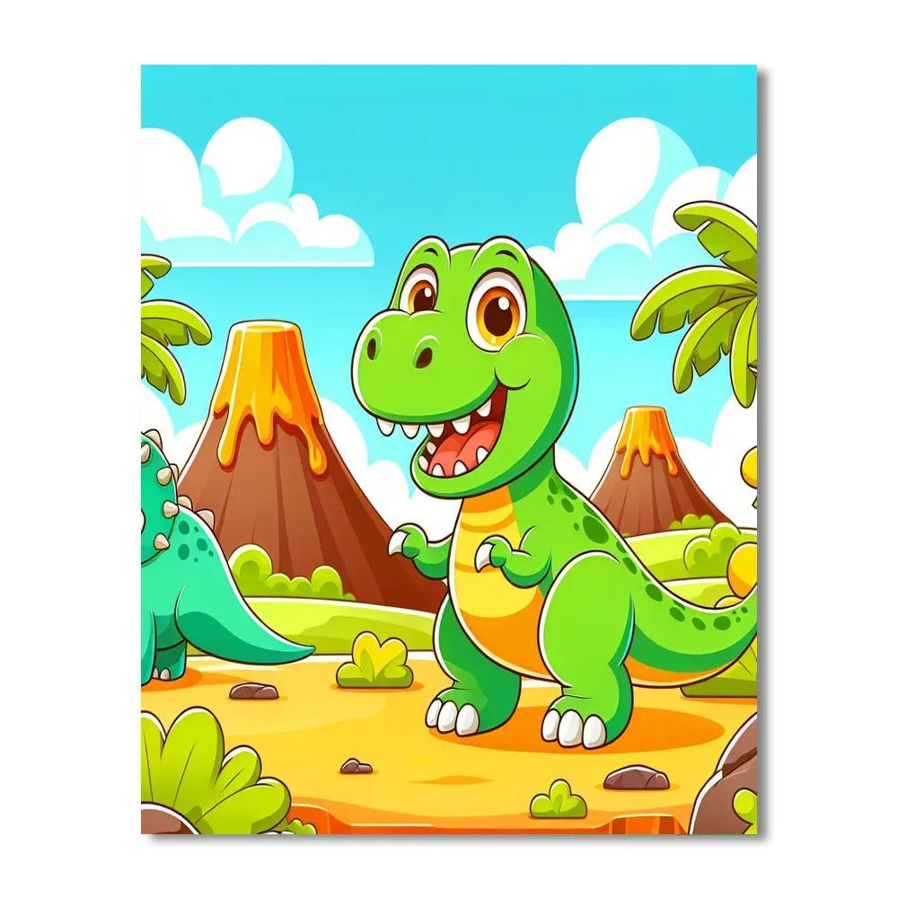 Dinosaur Park Exploration Paint By Number