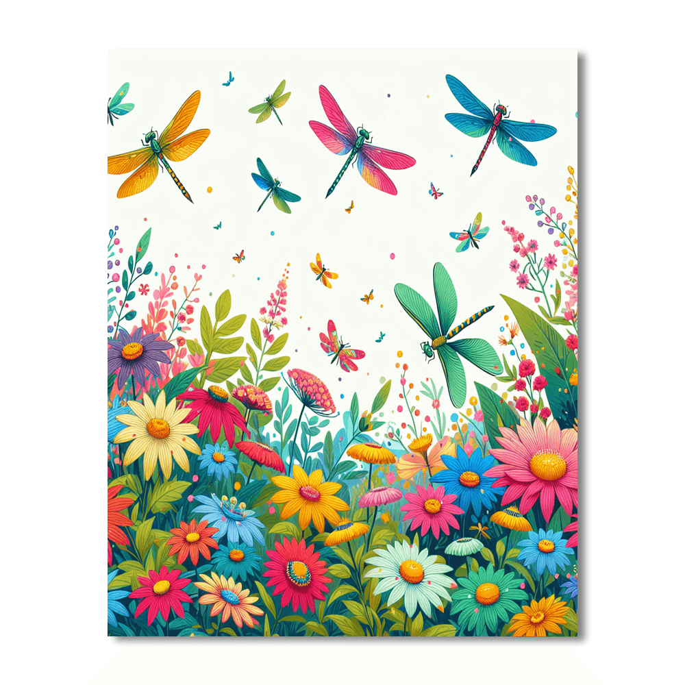 Enchanting Dragonfly Dance Painting By Numbers Kit