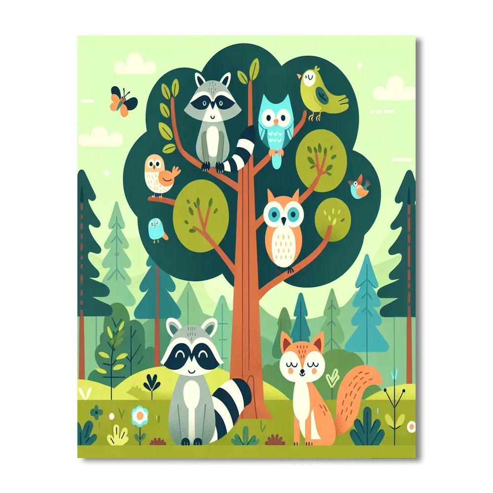 Funky Forest DIY Paint By Numbers