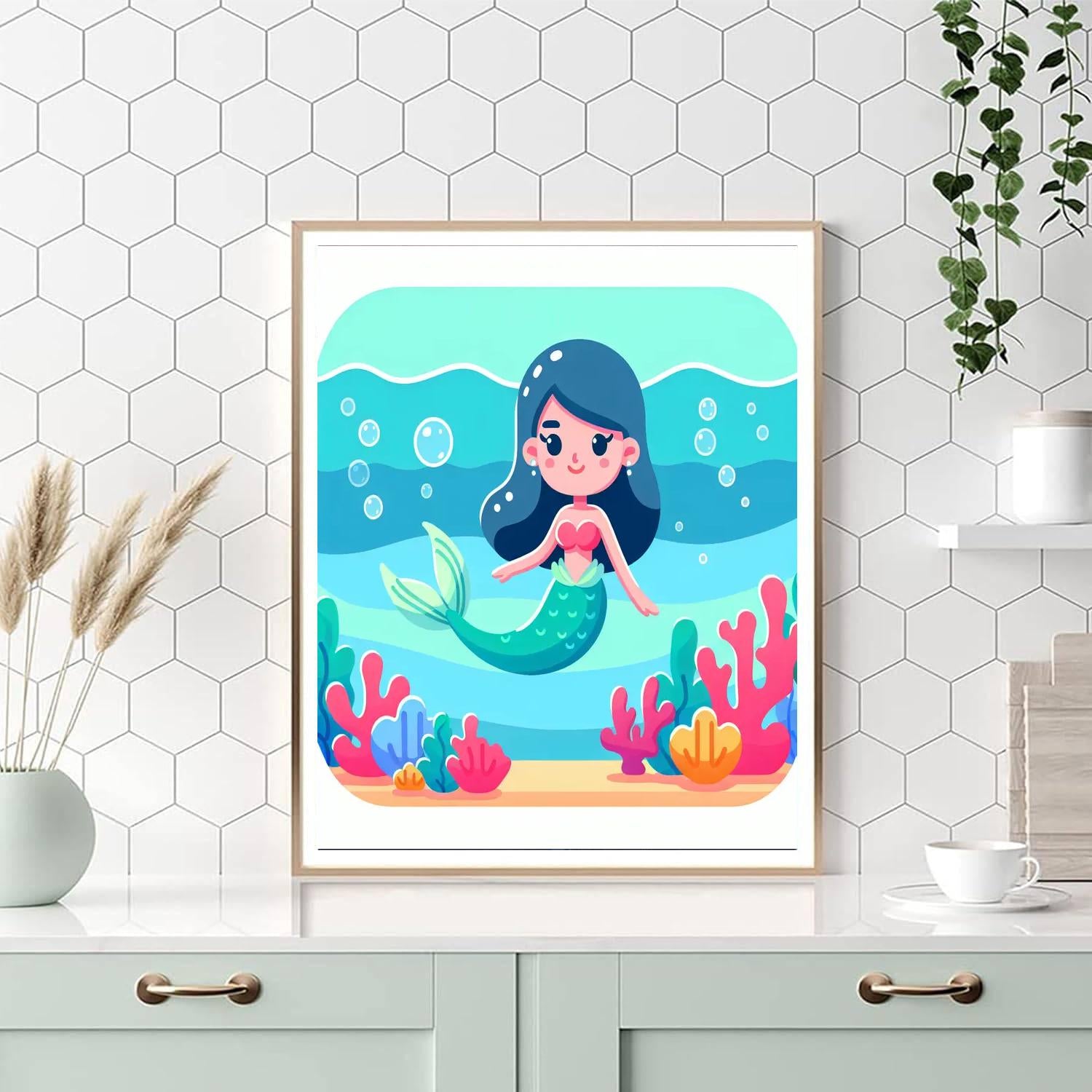 Mysterious Mermaid's Lagoon Painting By Numbers Kit