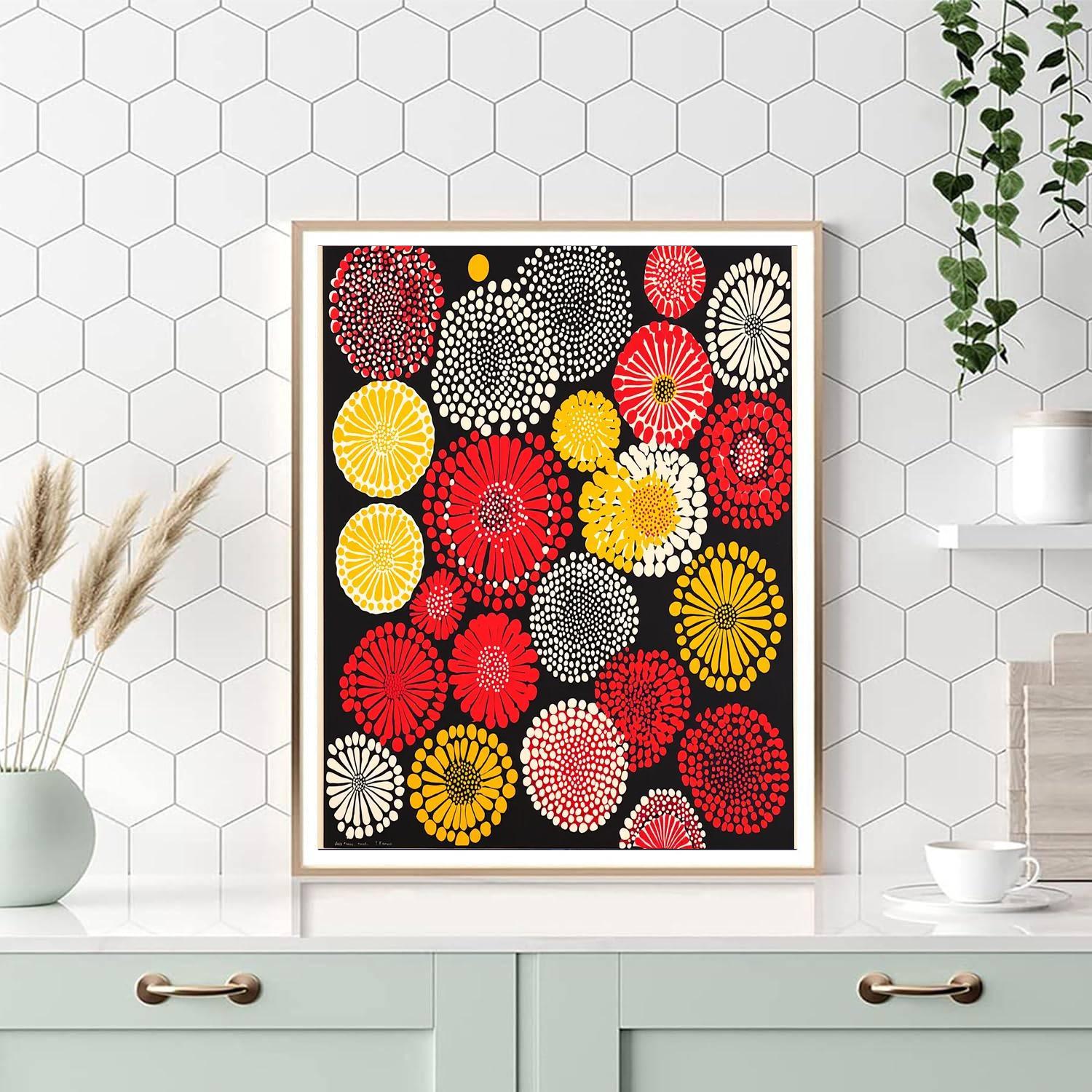 Yayoi Kusama Inspired Whimsical Polka Dreams  Paint By Number