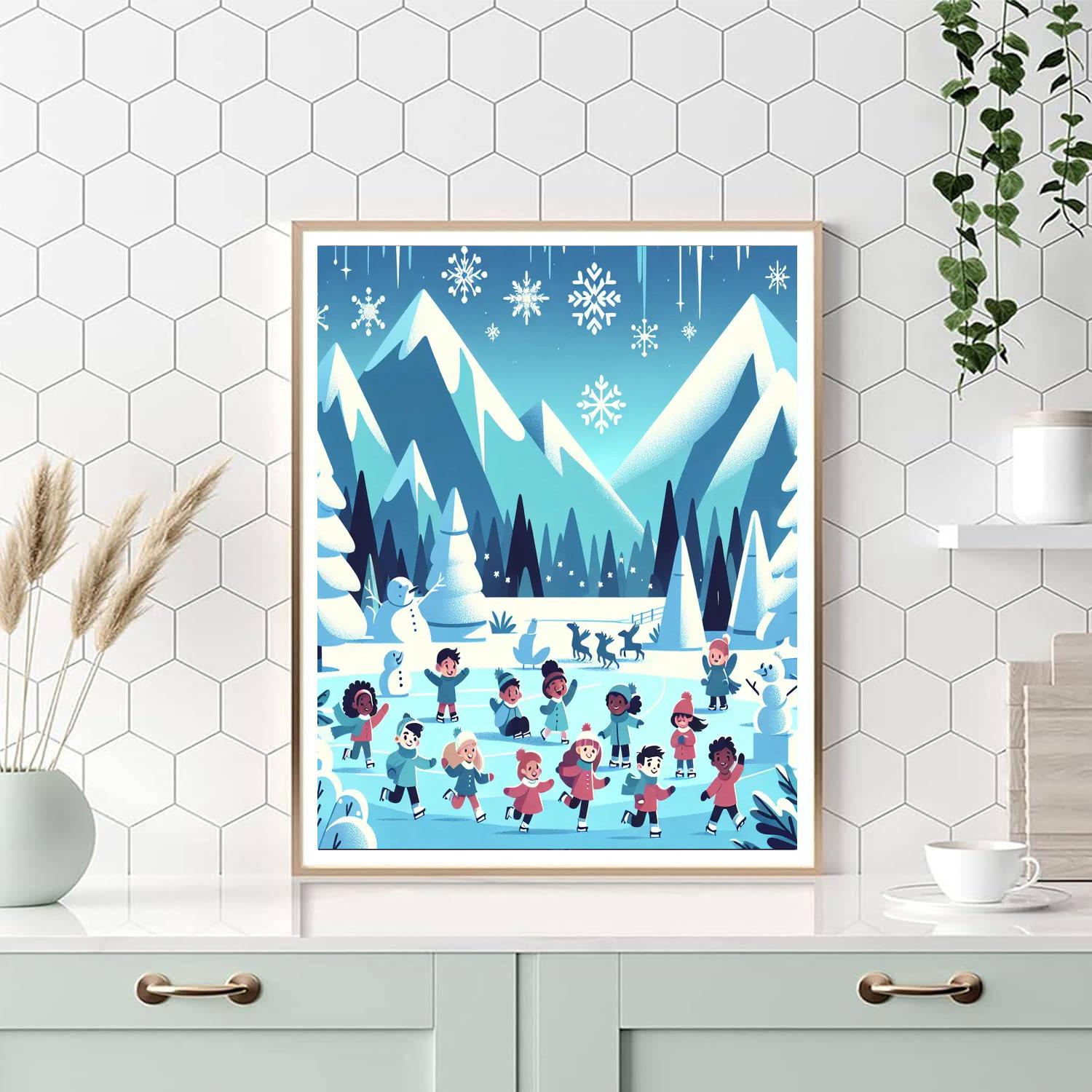 Winter Ice Wonderland Paint By Numbers