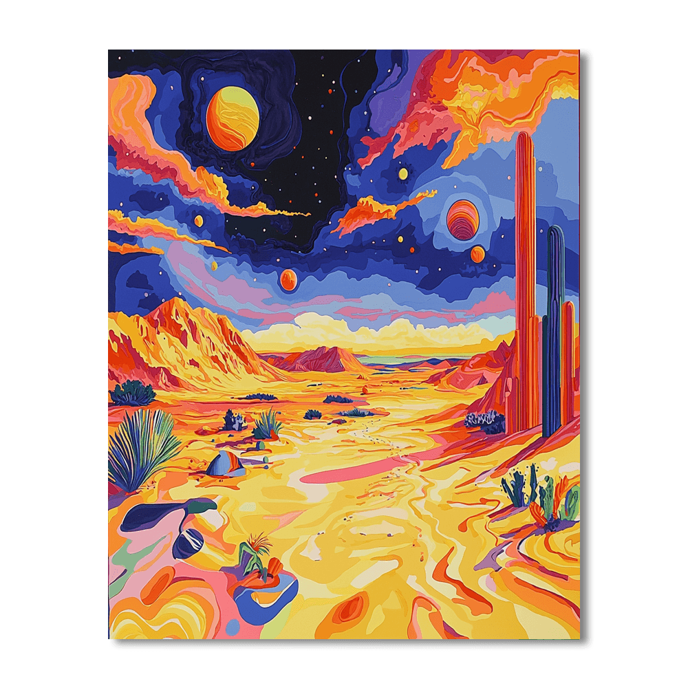 Dali Inspired Surreal Desert Dreams Paint By Numbers Kits