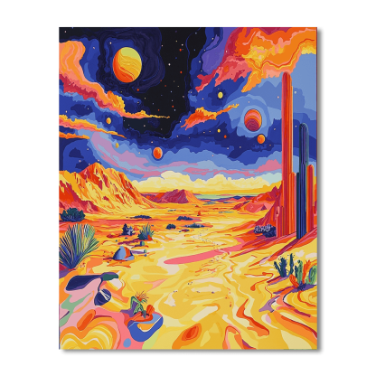 Dali Inspired Surreal Desert Dreams Paint By Numbers Kits