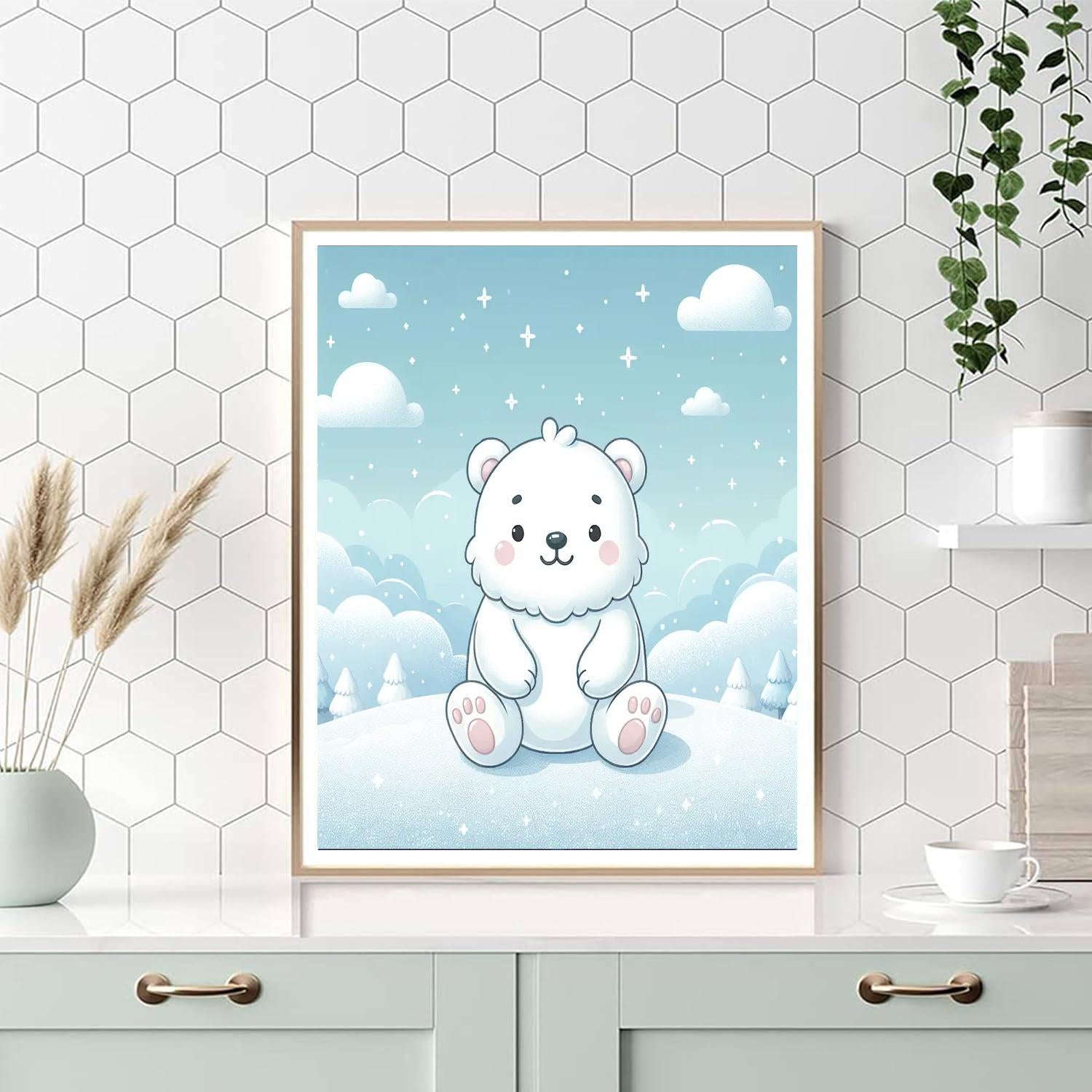 Fuzzy Polar Bear Paint By Color
