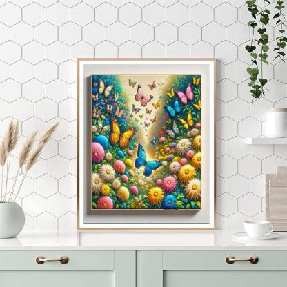 Vivid Butterfly Garden DIY Paint By Numbers