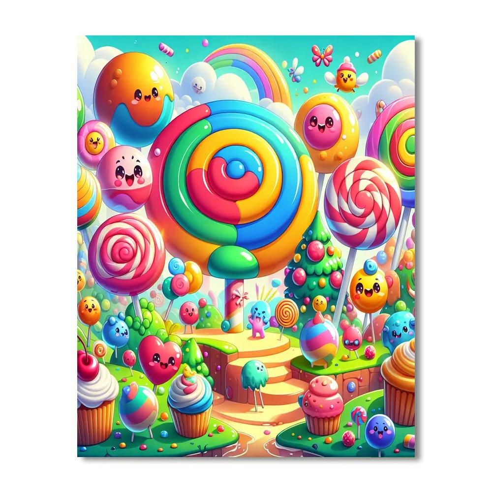 Fantastic Candyland Paint By Numbers Art