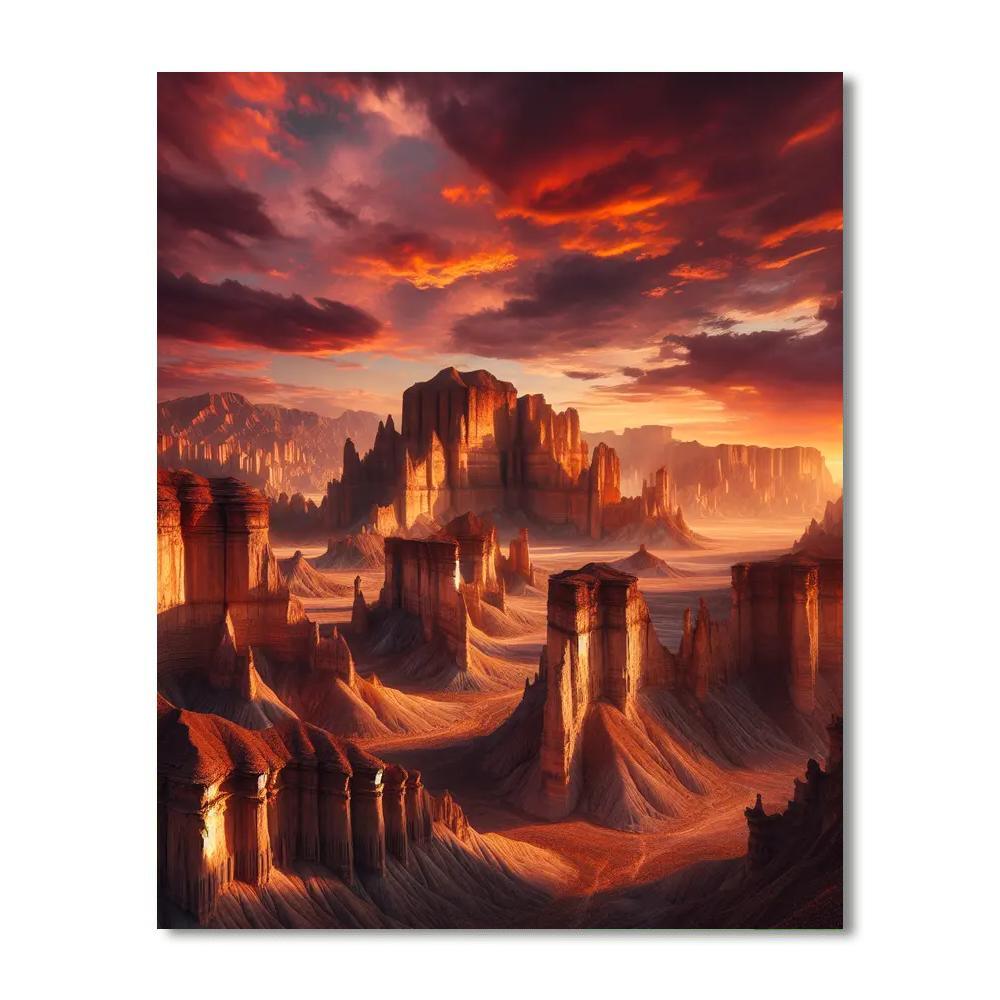 Majestic Canyon Sunset Painting By Numbers Kit