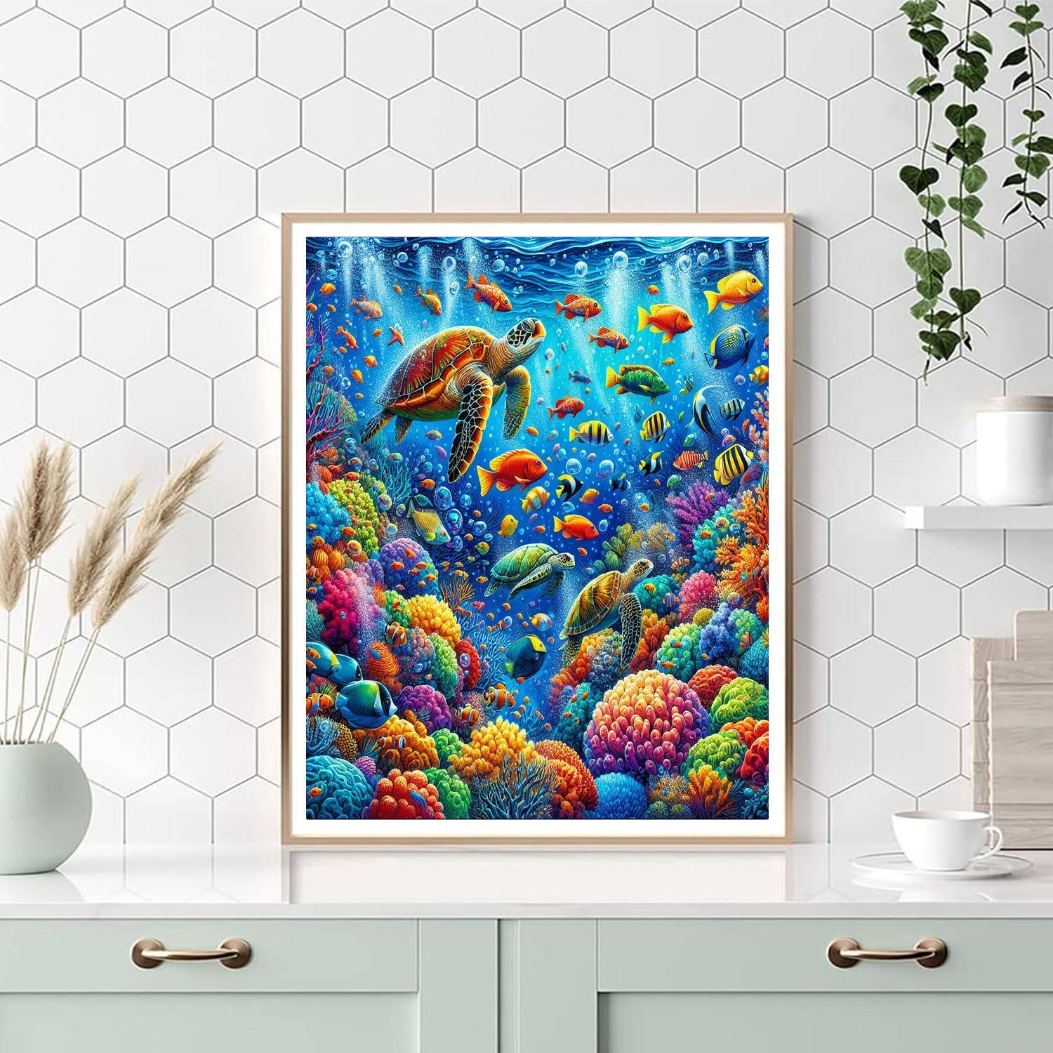 Playful Underwater Wonderland Numbered Painting Kits