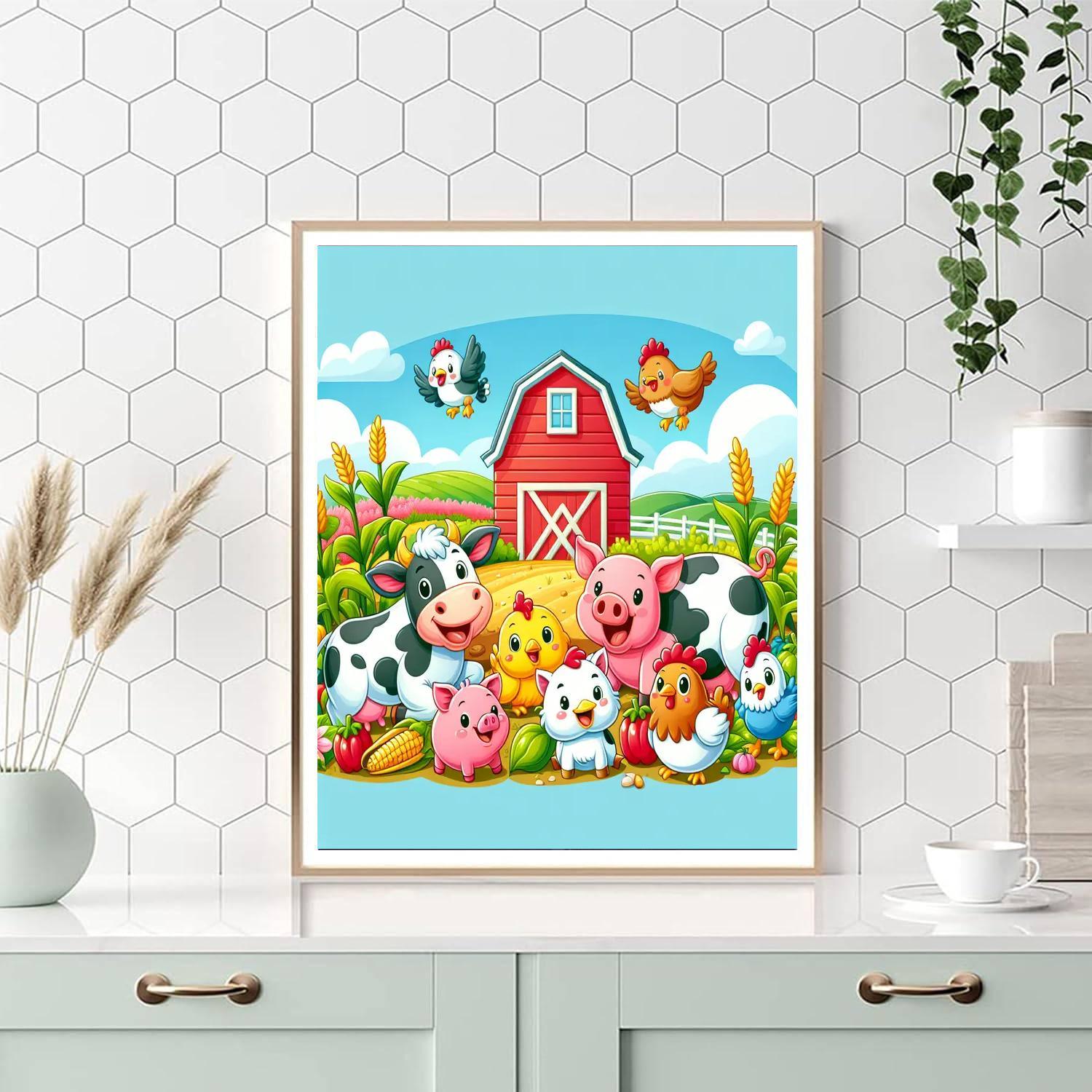 Playful Farm Fun Paint By Number