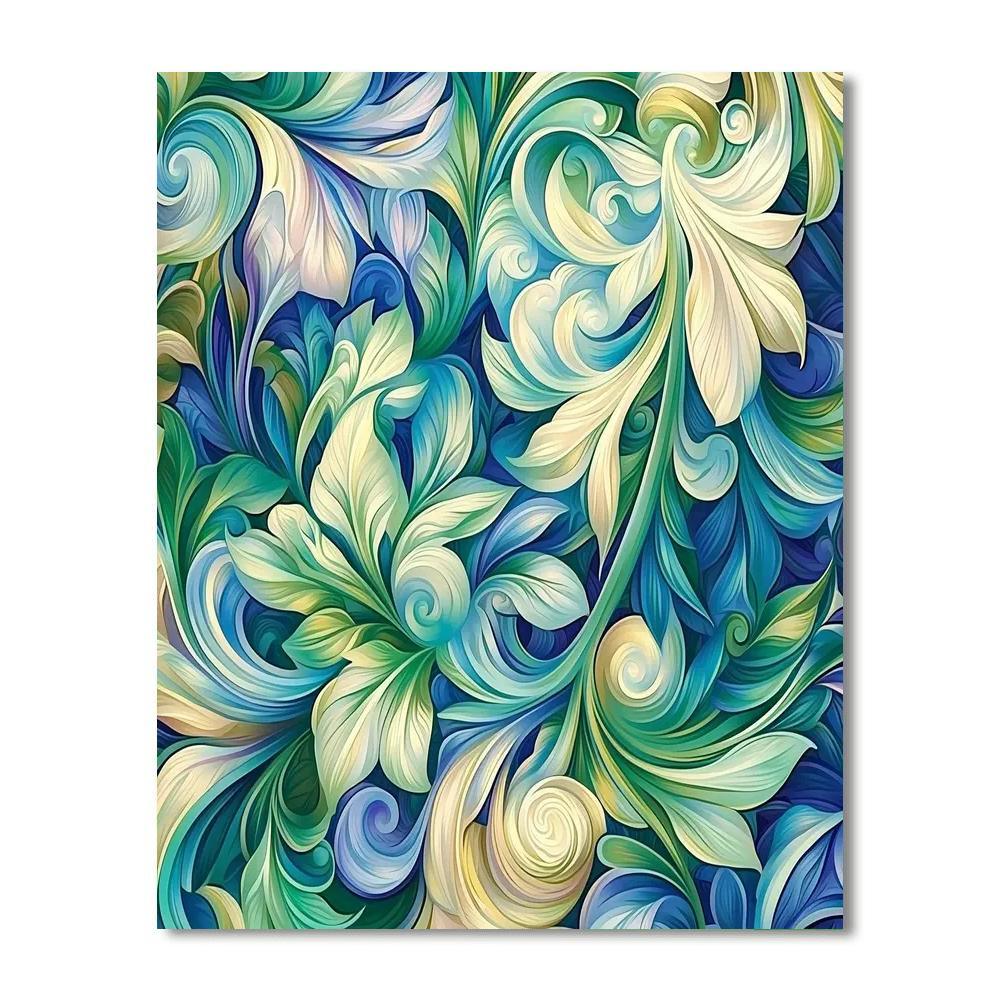 Alphonse Mucha Inspired Ethereal Blossoms Symphony  Painting By Numbers Kit