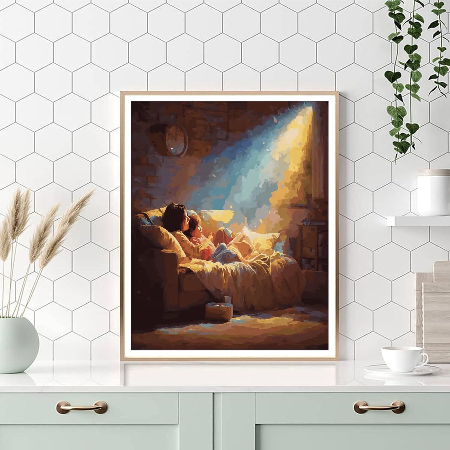 A Cozy Family Night Paint By Color