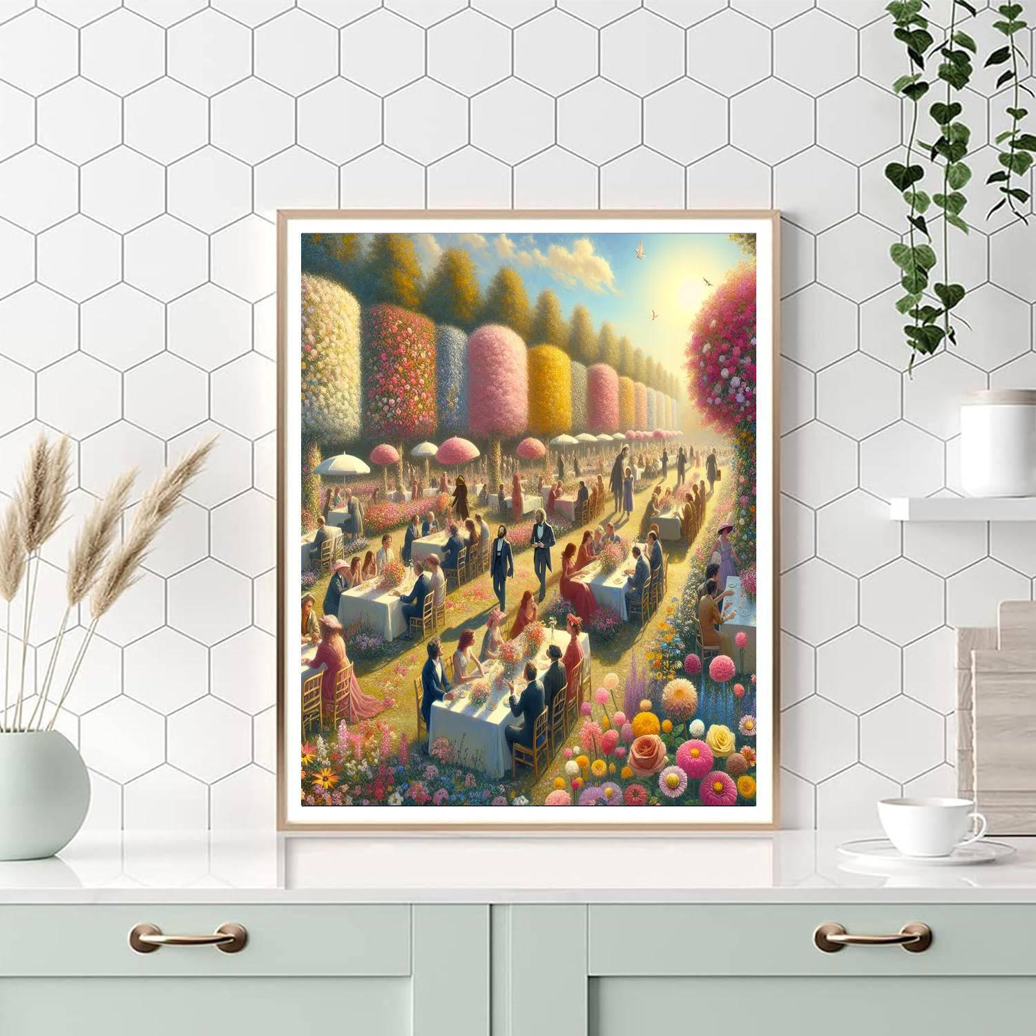 Summer Garden Party Numbered Painting Kits