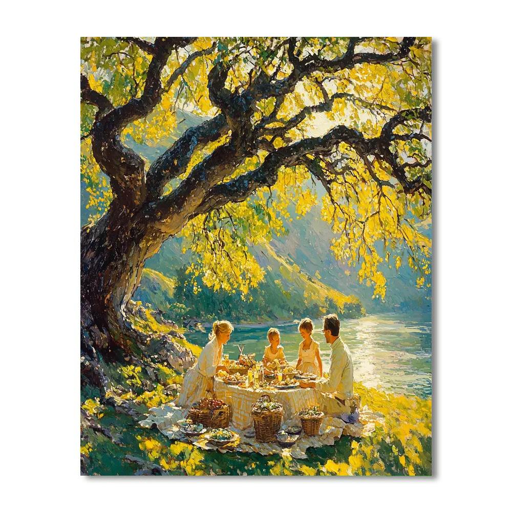 Family Picnic Day Paint By Numbers Kits
