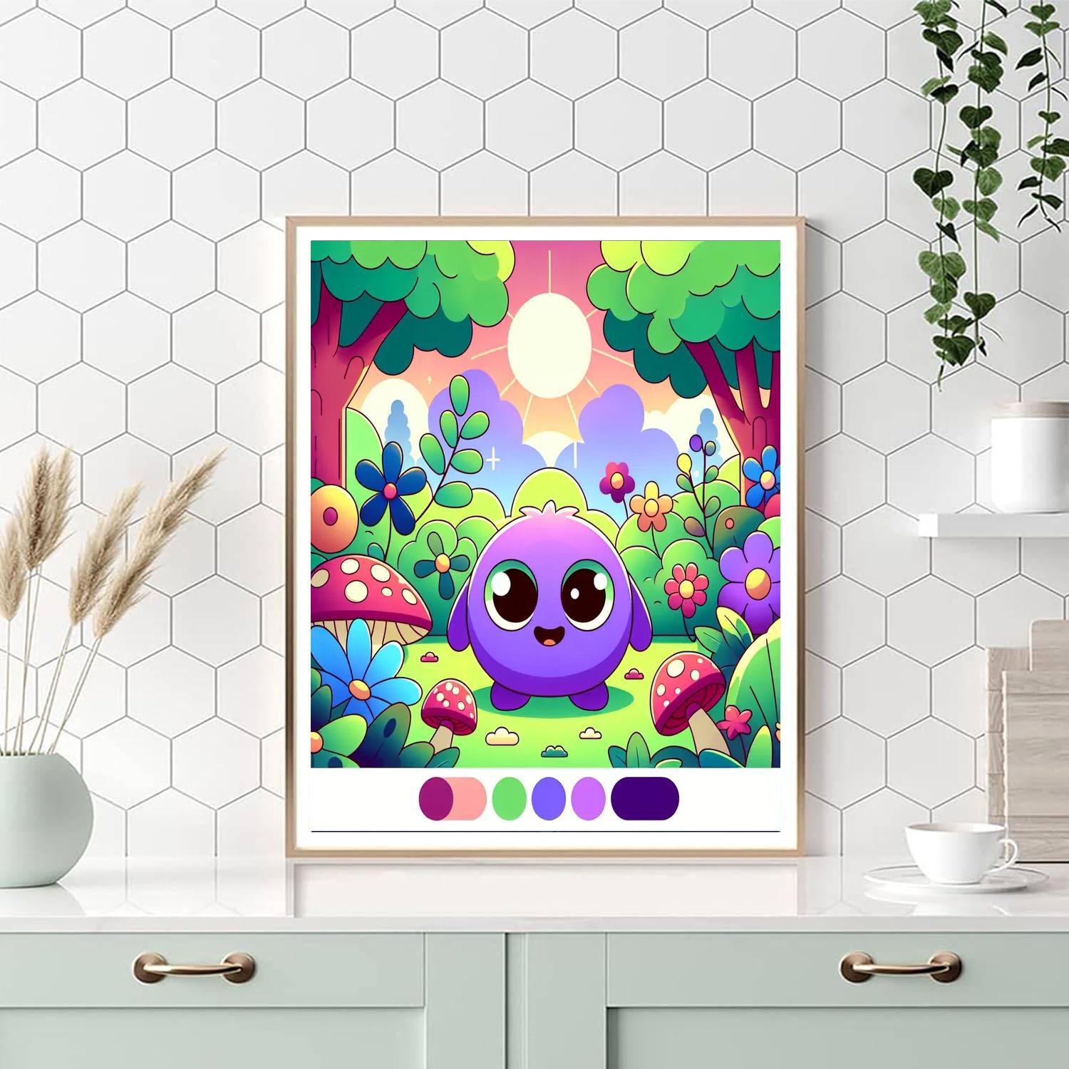 Happy Little Monster Paint By Numbers Art