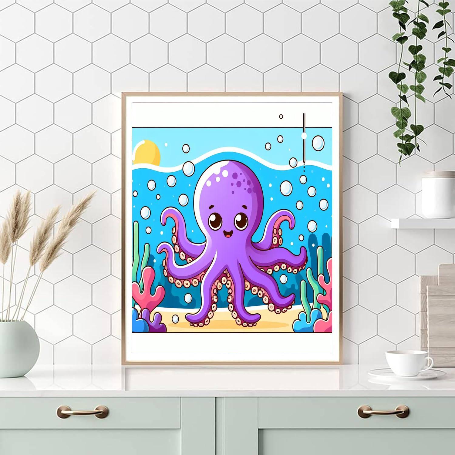 Adventurous Octopus Numbered Painting Kits