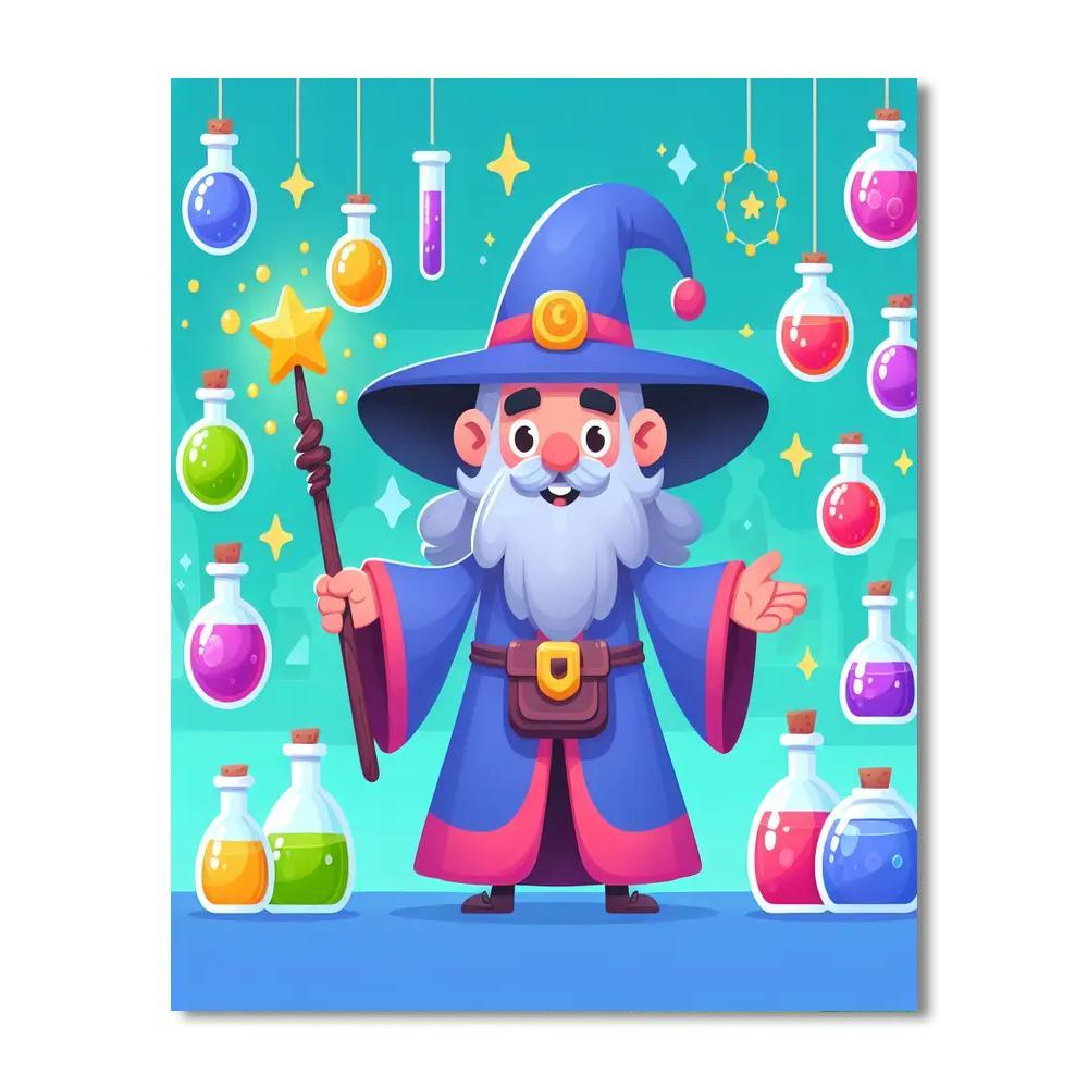 Magic Wizard's Realm Paint By Color