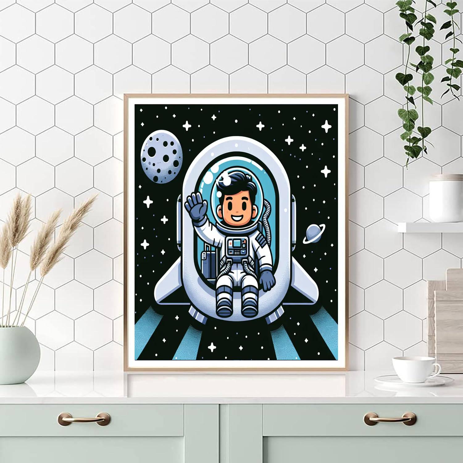 Astronauts In The Milky Way Paint By Number