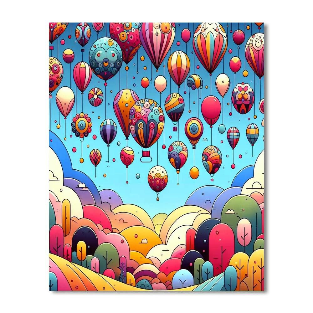 The Whimsical Balloon Festival DIY Paint By Numbers