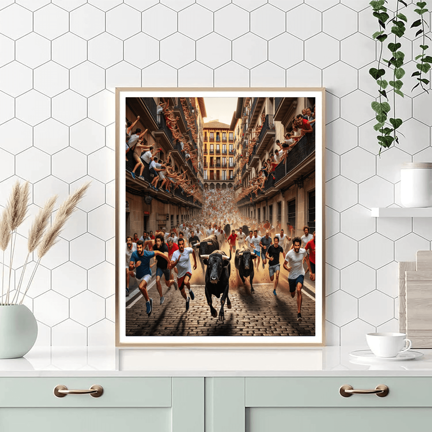 The Running Of The Bulls Paint By Numbers