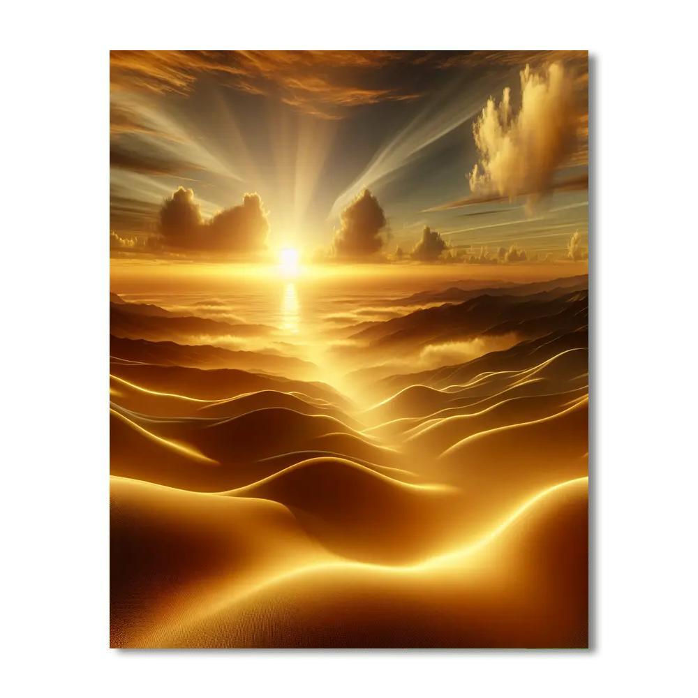 Sunrise Over The Hills Paint By Number