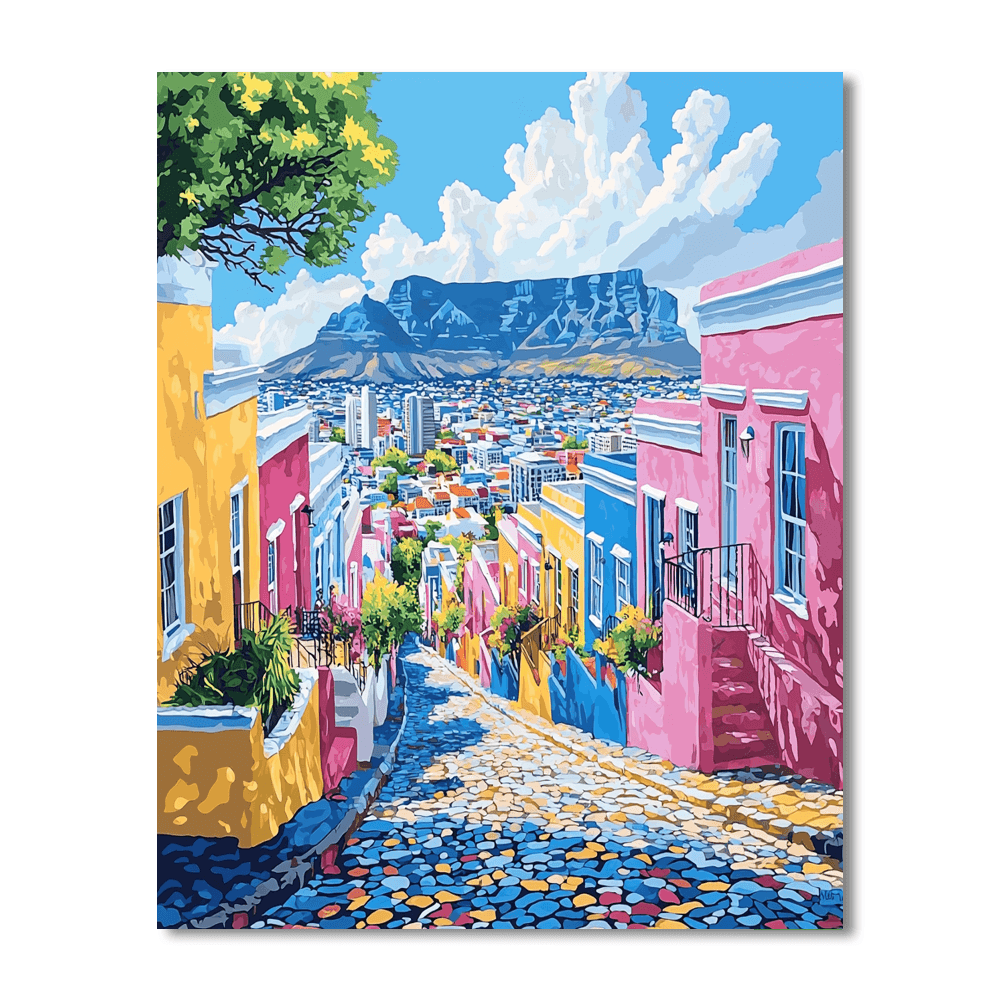 Cape Town's Bo-kaap - South Africa Painting By Numbers Kit