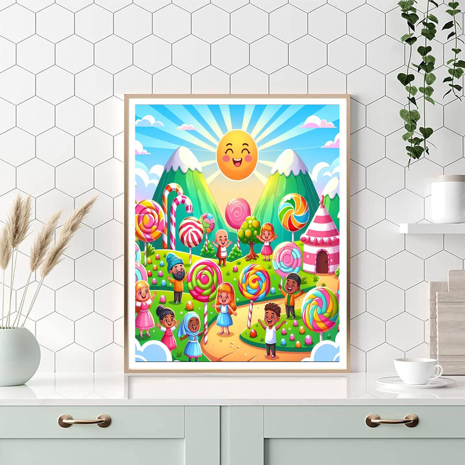 Silly Candy Land Paint By Numbers Art