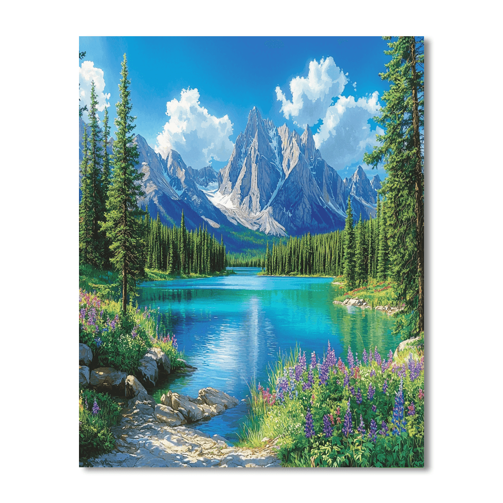 The Canadian Rockies - Canada DIY Paint By Numbers