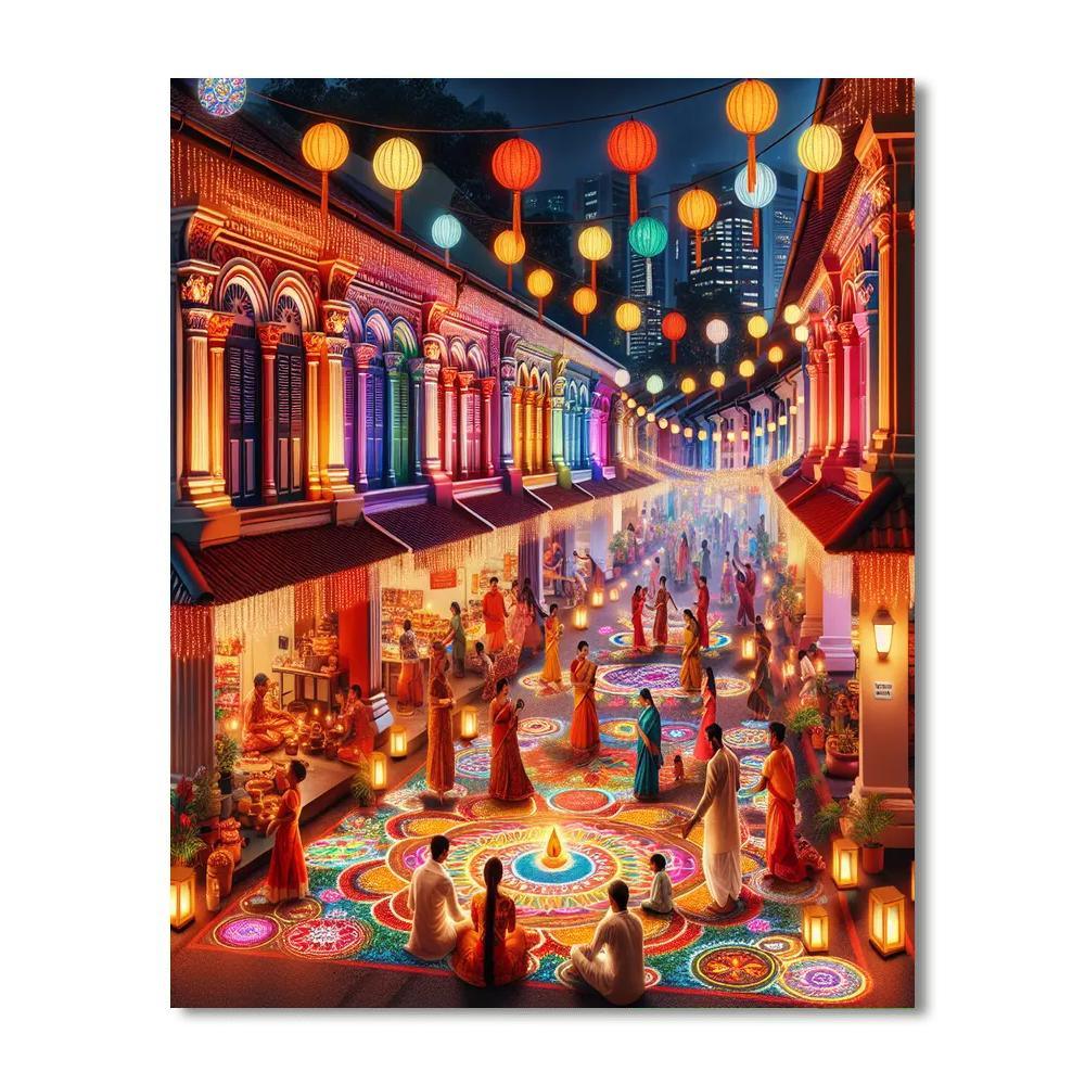 Diwali Festival - Singapore Paint By Numbers