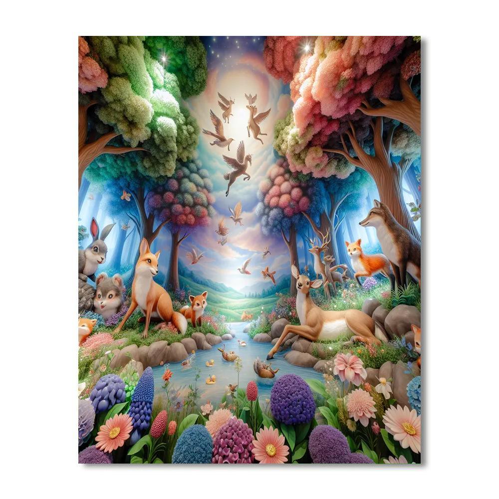 Colorful Woodland Wonders Paint By Numbers Kits