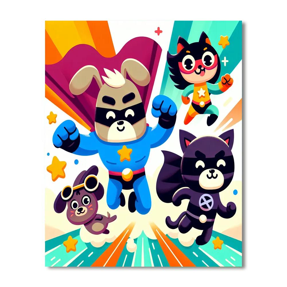 Adventures Of Super Pets Painting Number Kit