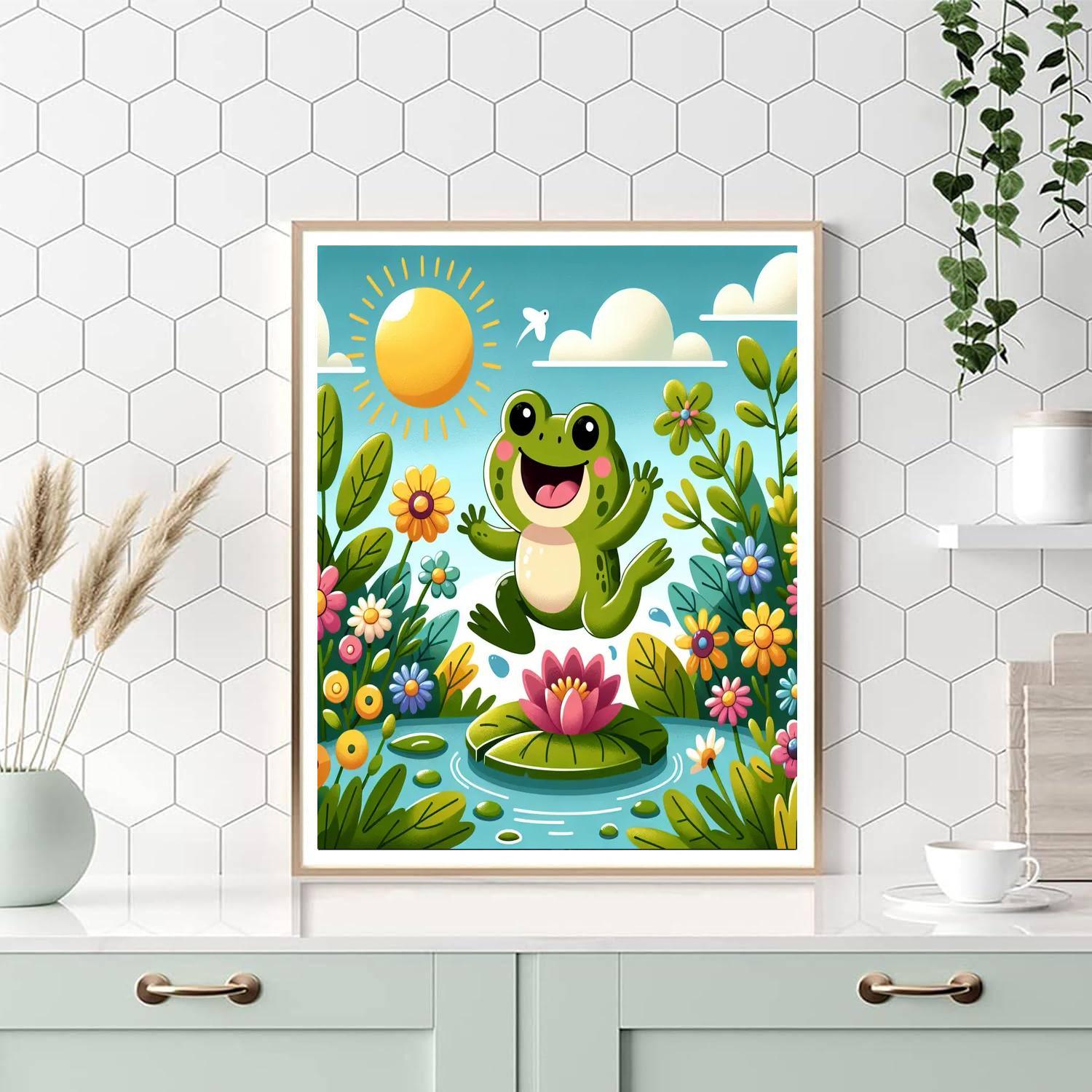 Curious Garden Toad Paint By Numbers Art