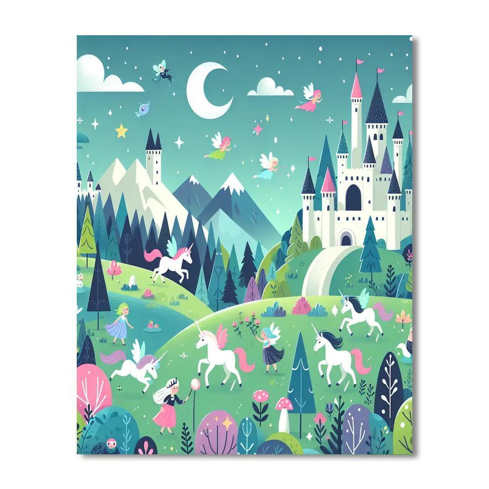Enchanted Fairy Tale Realm Paint By Numbers Art