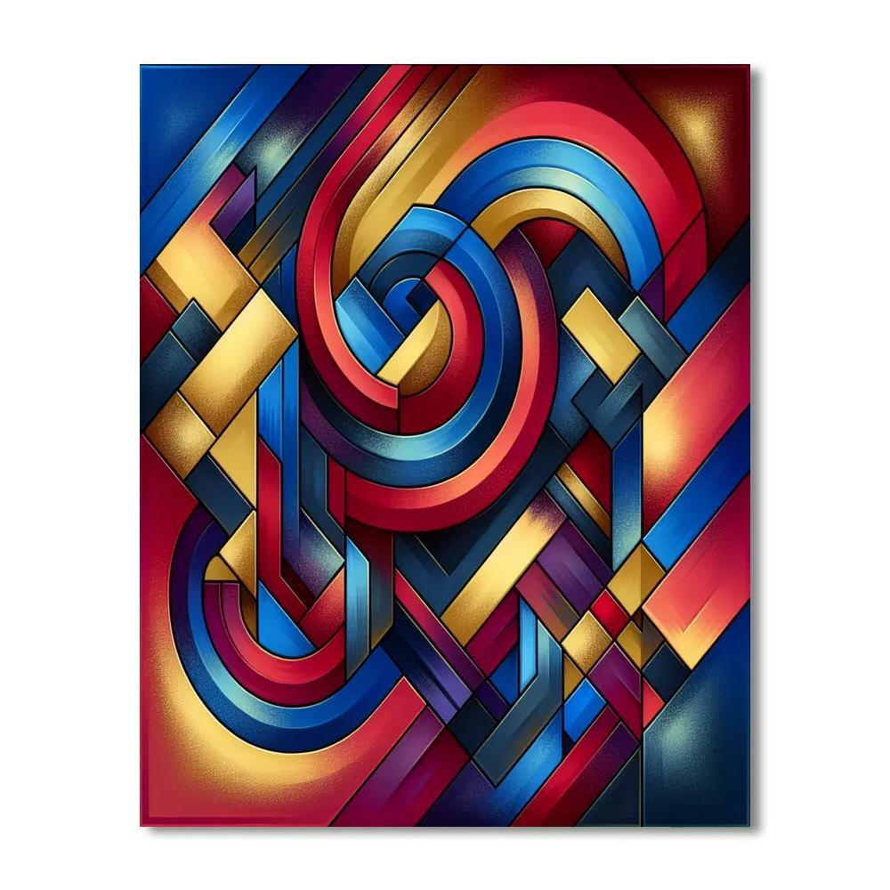 Geometric Abstract Harmony Paint By Number