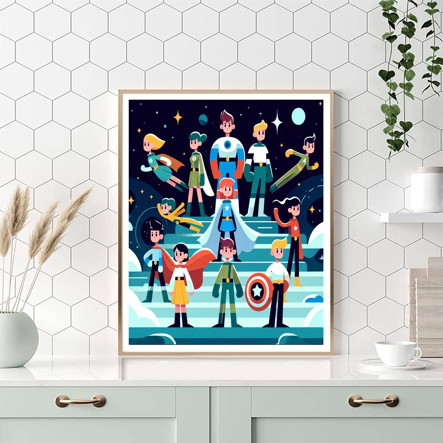 Galactic Guardians Assemble Paint By Color