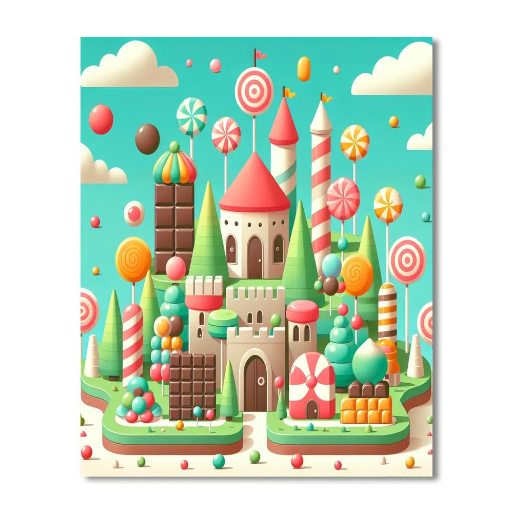 Kingdom Of Candy Dreams Number Painting