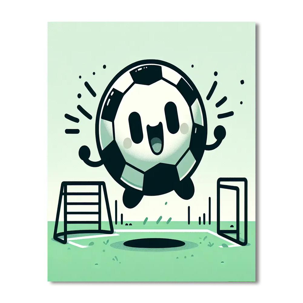 Bouncy Soccer Ball Painting By Numbers Kit