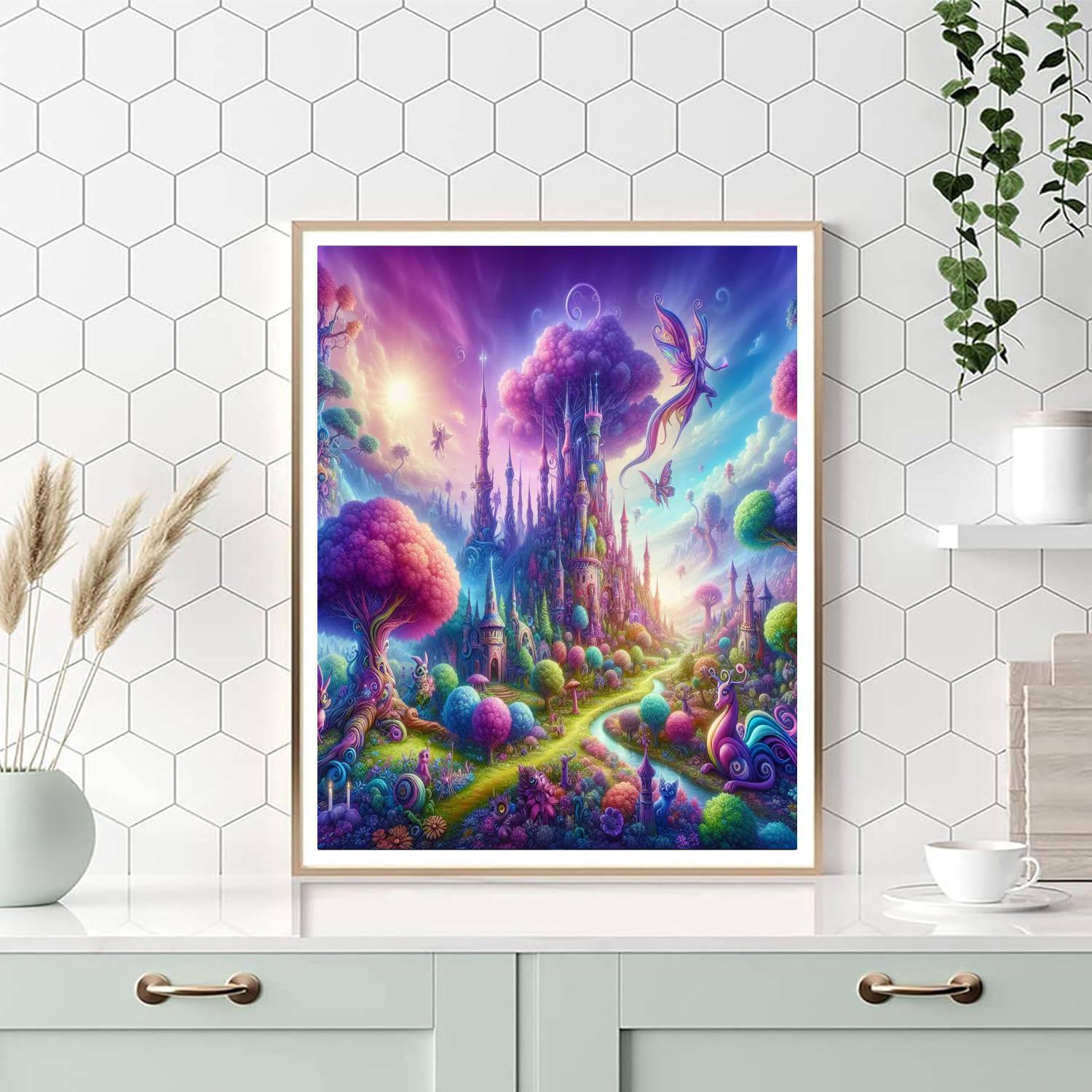 Enchanted Fantasy World Painting By Numbers Kit