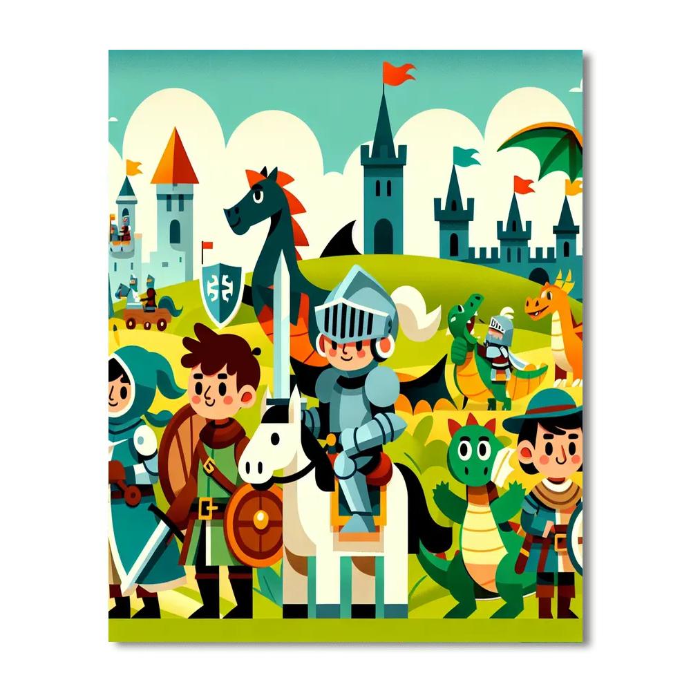 Knight's Legendary Quest Paint By Numbers Kits