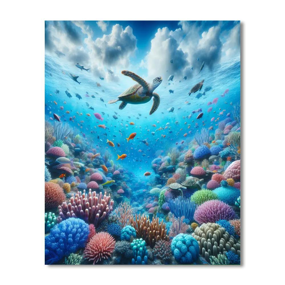 Lively Coral Reef Expedition Paint By Number