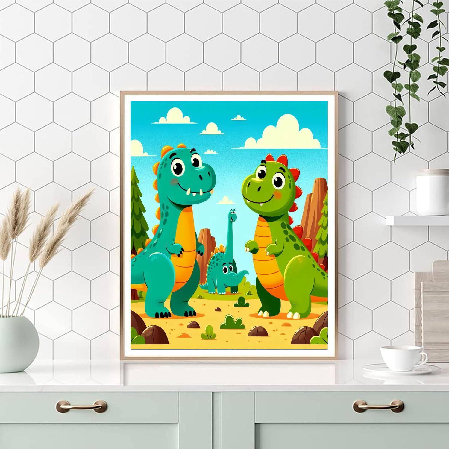 Exciting Dino Adventures Painting By Numbers Kit