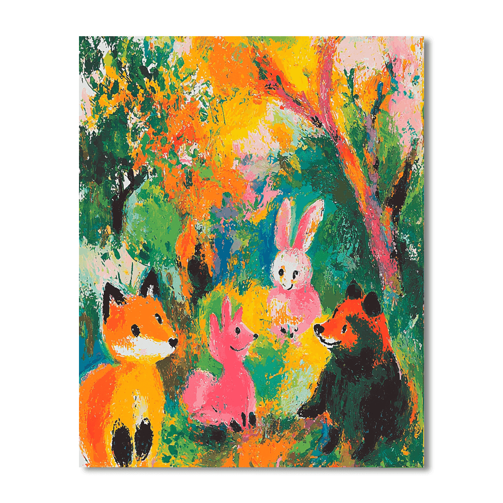 Marc Chagall Inspired Whimsical Animal Friends - DIY Painting By Numbers Kit