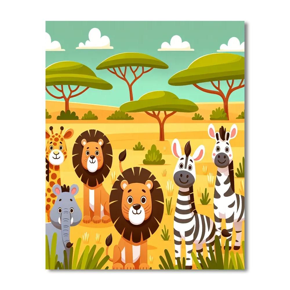 Safari Animal Bonanza DIY Paint By Numbers