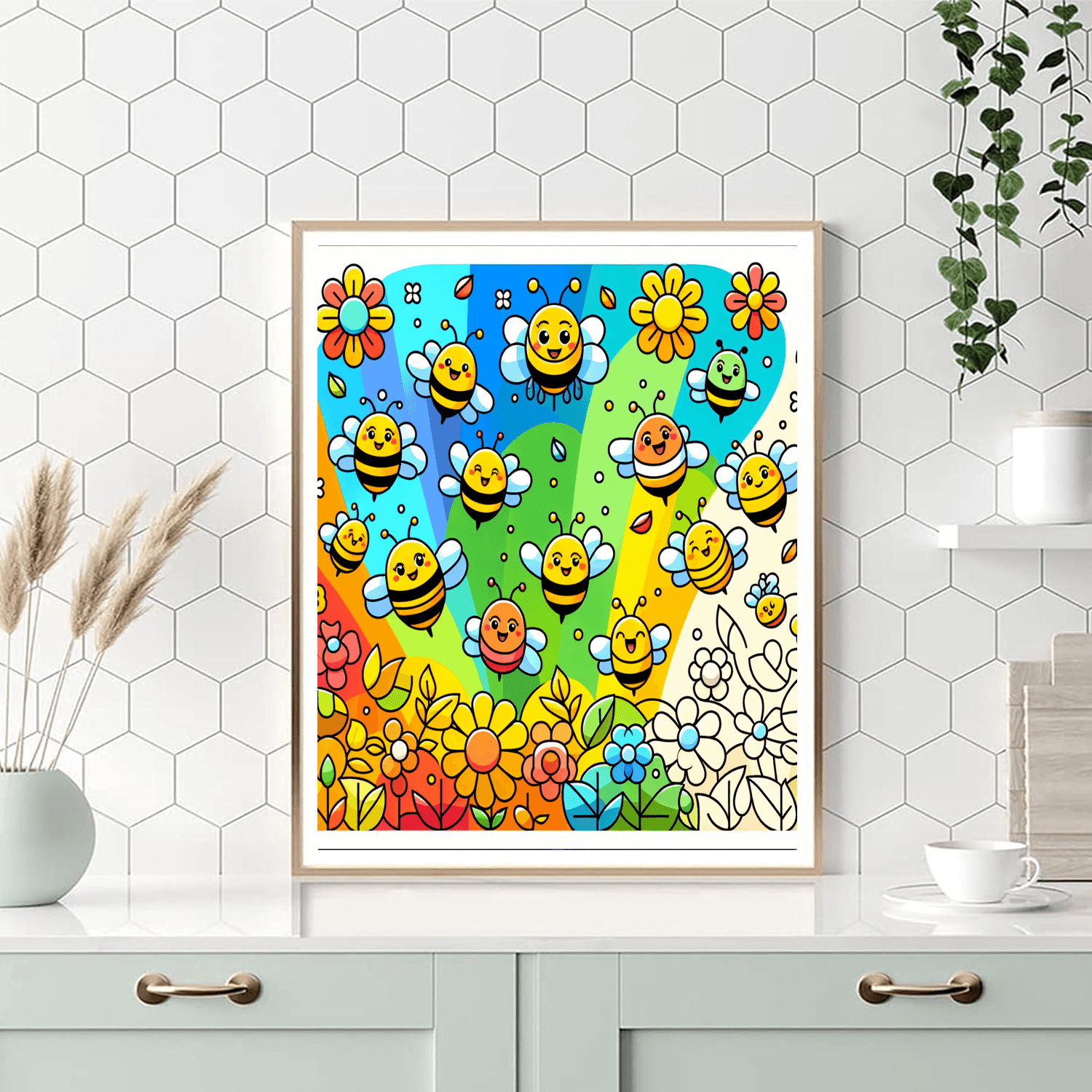 Busy Bee Bonanza Number Painting