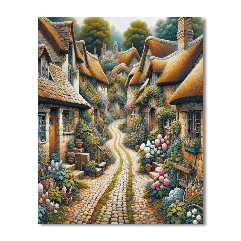 Charming Village Lane Paint By Number
