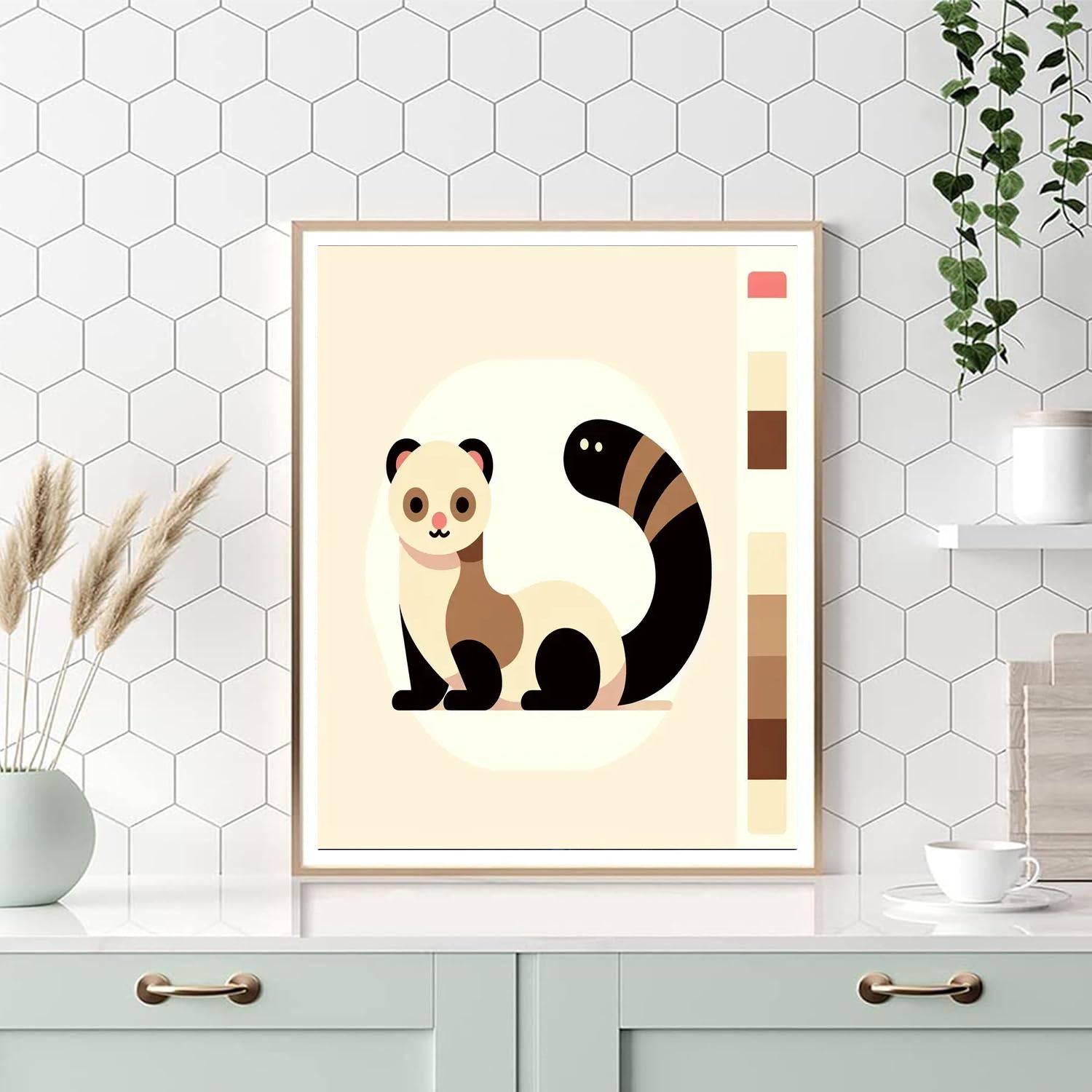 Fanciful Ferret Paint By Numbers Art